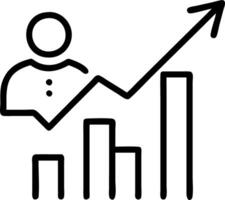 Executive reviewing annual growth report in office Set 4 vector