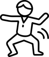 Executive practicing tai chi in office Set 3 vector