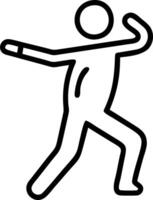 Executive practicing tai chi in office Set 4 vector