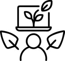 Entrepreneur showcasing eco friendly product in a bright workspace with copy space Set A vector