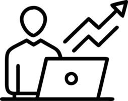 Entrepreneur scaling business operations on bokeh background Set A vector