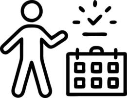 Entrepreneur balancing work and personal life with a calendar Set 5 vector