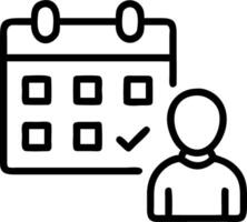 Entrepreneur balancing work and personal life with a calendar Set 3 vector