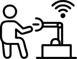 Engineer testing industrial IoT devices Set 6 vector