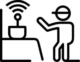 Engineer testing industrial IoT devices Set A2 vector