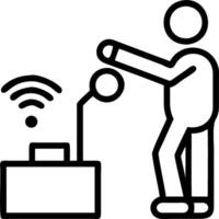 Engineer testing industrial IoT devices Set A5 vector