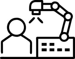 Engineer programming PLC for automated assembly line in high tech facility Set A vector