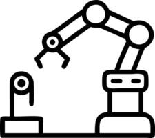 Engineer overseeing robotic assembly line Set A2 vector