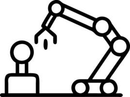 Engineer overseeing robotic assembly line Set A3 vector