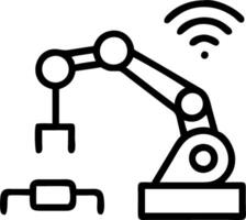 Engineer designing smart factory layout with integrated automation systems Set A vector