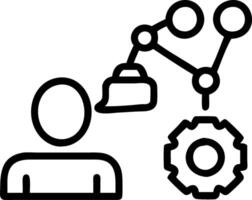 Engineer collaborating with AI for predictive maintenance Set A2 vector