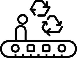 Engineer analyzing recycled materials in a factory Set 3 vector