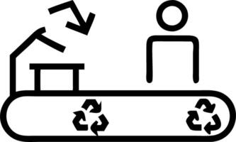 Engineer analyzing recycled materials in a factory Set 2 vector