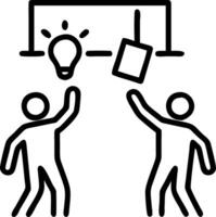 Employees installing energy efficient lighting with copy space Set 3 vector