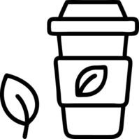 Employee using reusable coffee cup and eco friendly lunch container with space for text Set A vector