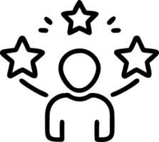 employee evaluation and competence and weaknesses Set 3 vector