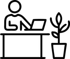 Employee creating a serene workspace Set 7 vector