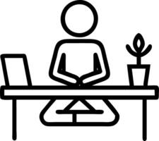 Employee creating a serene workspace Set A6 vector