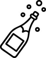 Elegant wine bottle with floating bubbles isolated on white background Set 2 vector