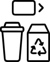 Eco friendly office break area with recycling stations and space for text Set A3 vector
