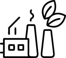 Eco friendly manufacturing team utilizing renewable energy sources in production facility with space for copy Set A vector
