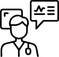 Doctor interacting with AI hologram Set 6 vector