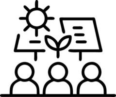 Diverse team participating in a sustainability workshop in a modern office with green elements and ample copy space Set A vector