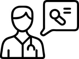 Doctor consulting patient via virtual screen with copy space Set A vector