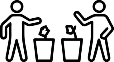 Diverse team sorting recyclables in office each taking responsibility for waste management Set A vector
