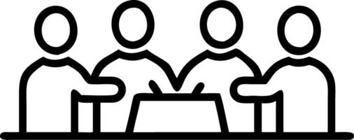 Diverse group sharing meal at long table with copy space Set A vector