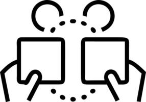 Designers using tablets for virtual collaboration bokeh digital art background copy space on right vector