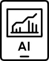 Dark background with AI powered tablet showing factory data Set A vector