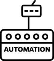 Dark background with AI powered control box for machine automation Set A vector