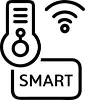 Dark background with AI powered smart thermostat for industry Set A vector
