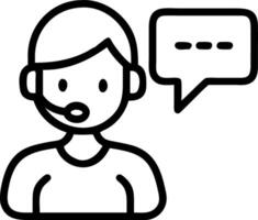 Customer support agent resolving issue via live chat vector