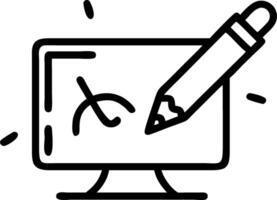 Creative team using digital pens for sketching bokeh digital art background copy space on right vector