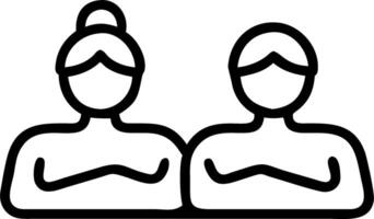 Couple enjoying a relaxing spa session on plain background copy space on left Set A vector