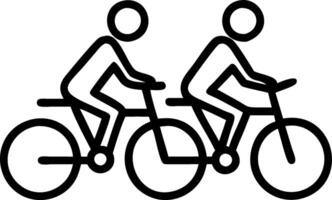 Couple cycling through countryside with copy space Set A vector