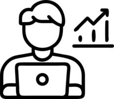 Close up portrait of logistics analyst with financial charts Set A vector