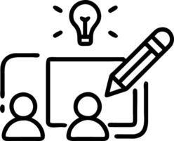 Close up portrait of team members brainstorming with digital pens on tablets copy space below Set A vector