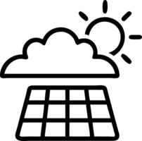 Close up of solar panel cells with reflection of clouds vector