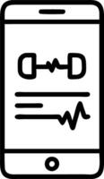 Close up of smartphone with fitness app on screen Set 2 vector