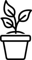 Close up of sapling in nutrient rich soil held in eco friendly pot symbolizing green growth Set A vector