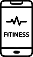 Close up of smartphone with fitness app on screen vector