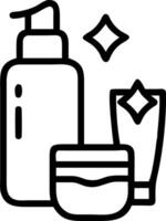 Close up of skincare products with reality photography copy space below Set A vector