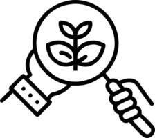 Close up of scientist examining plant samples in lab Set A vector