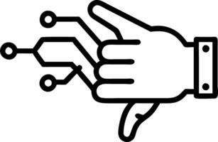 Close up of robotic hand touching human skin Set A vector