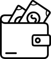 Close up of open wallet with emerging banknotes and credit cards Set A vector