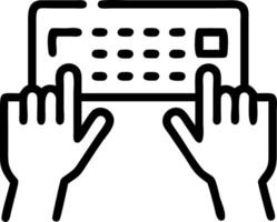 Close up of programmer hands typing code on futuristic holographic keyboard with light effects Set A vector
