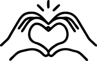 Close up of persons hands forming heart shape over sunset with copy space Set A vector